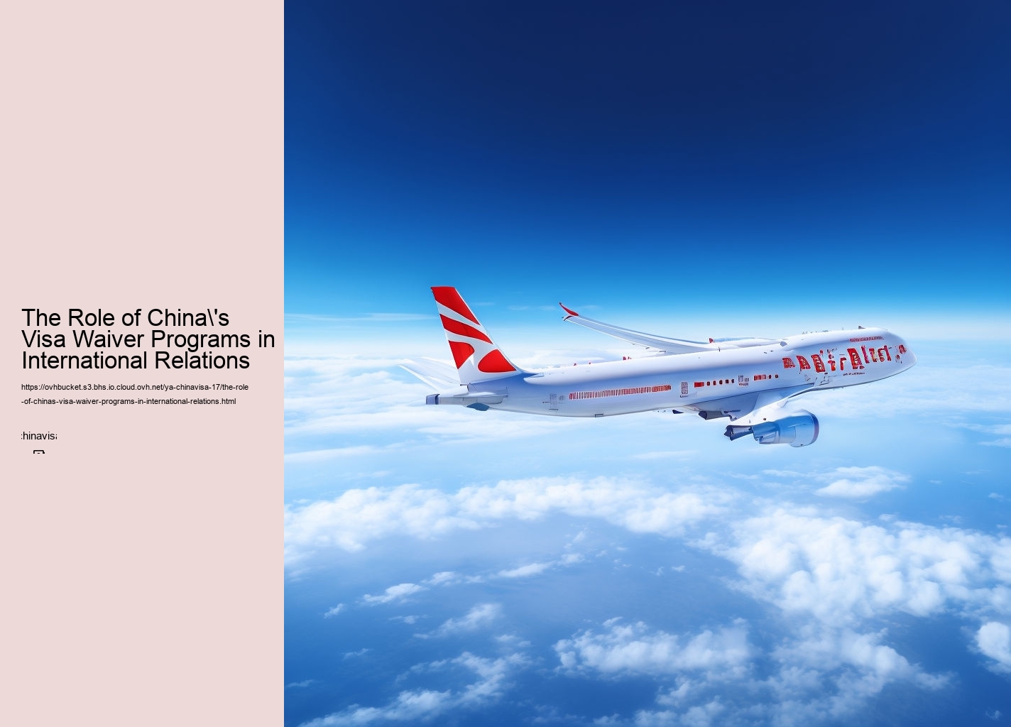 The Role of China's Visa Waiver Programs in International Relations