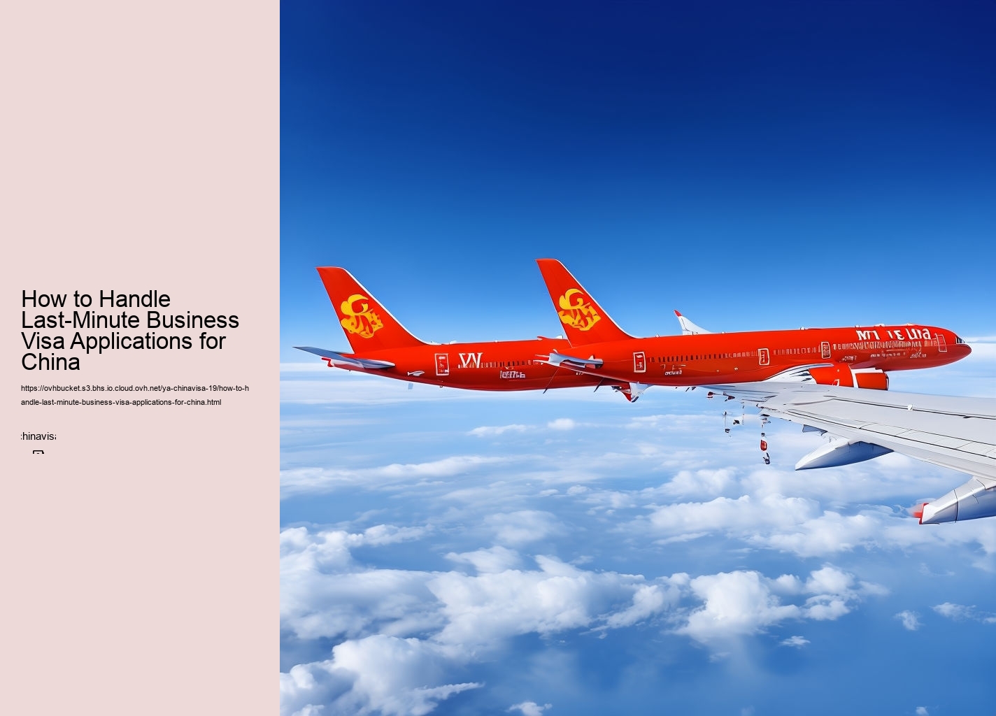 How to Handle Last-Minute Business Visa Applications for China