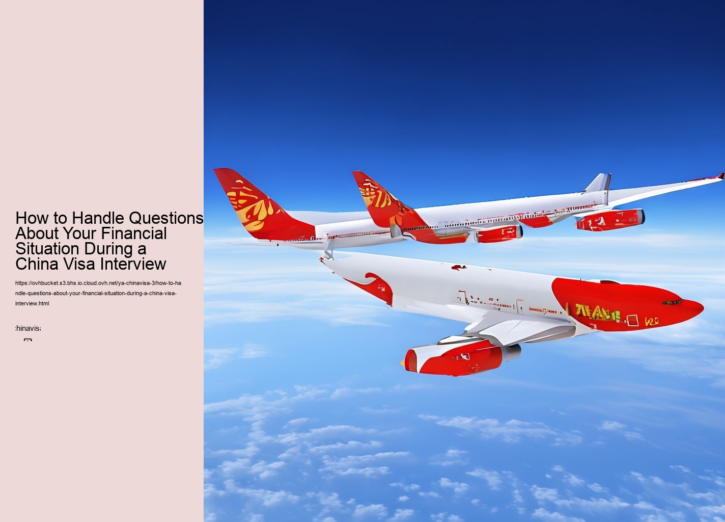 How to Handle Questions About Your Financial Situation During a China Visa Interview