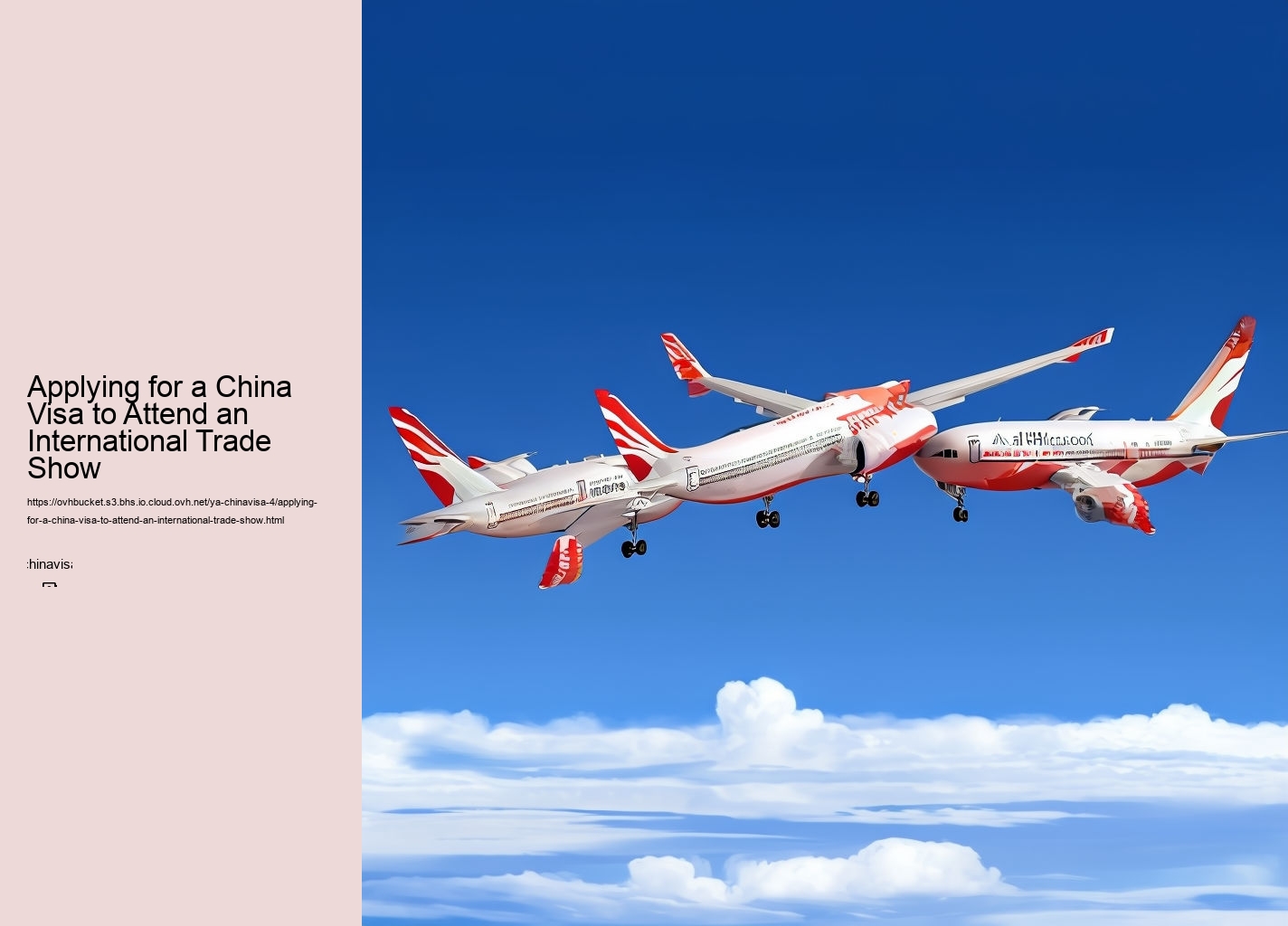 Applying for a China Visa to Attend an International Trade Show