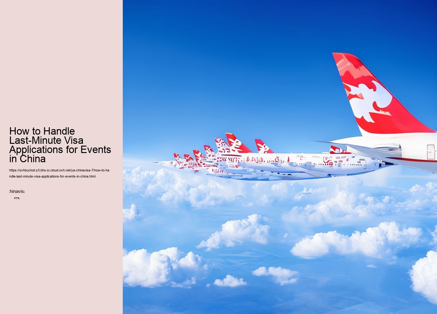 How to Handle Last-Minute Visa Applications for Events in China