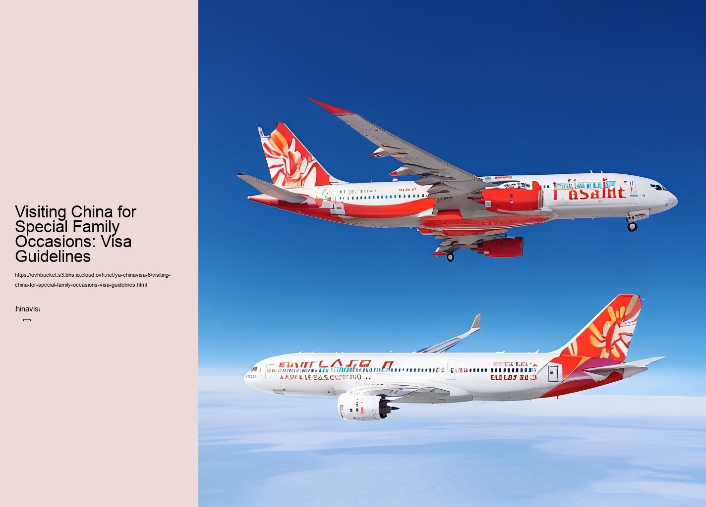 Visiting China for Special Family Occasions: Visa Guidelines